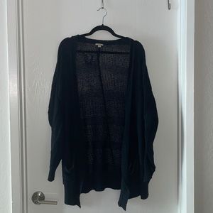 Oversized black cardigan